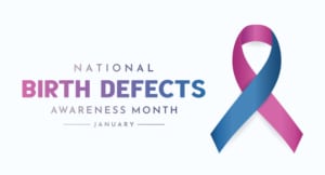National birth defects awareness month January graphic