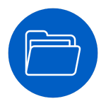 file folder blue circle