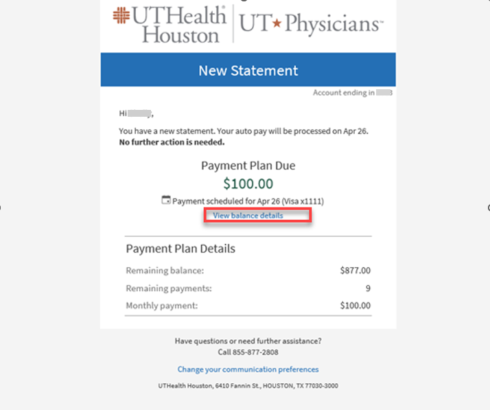 Billing Statements Screenshot